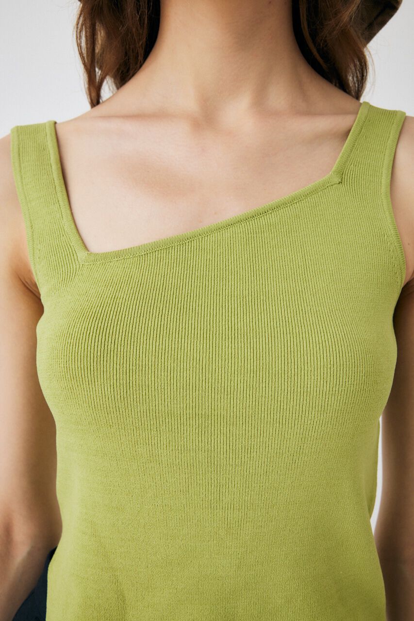 MOUSSY「ASYMMETRY HEM KNIT タンクトップ」|タンクトップ|