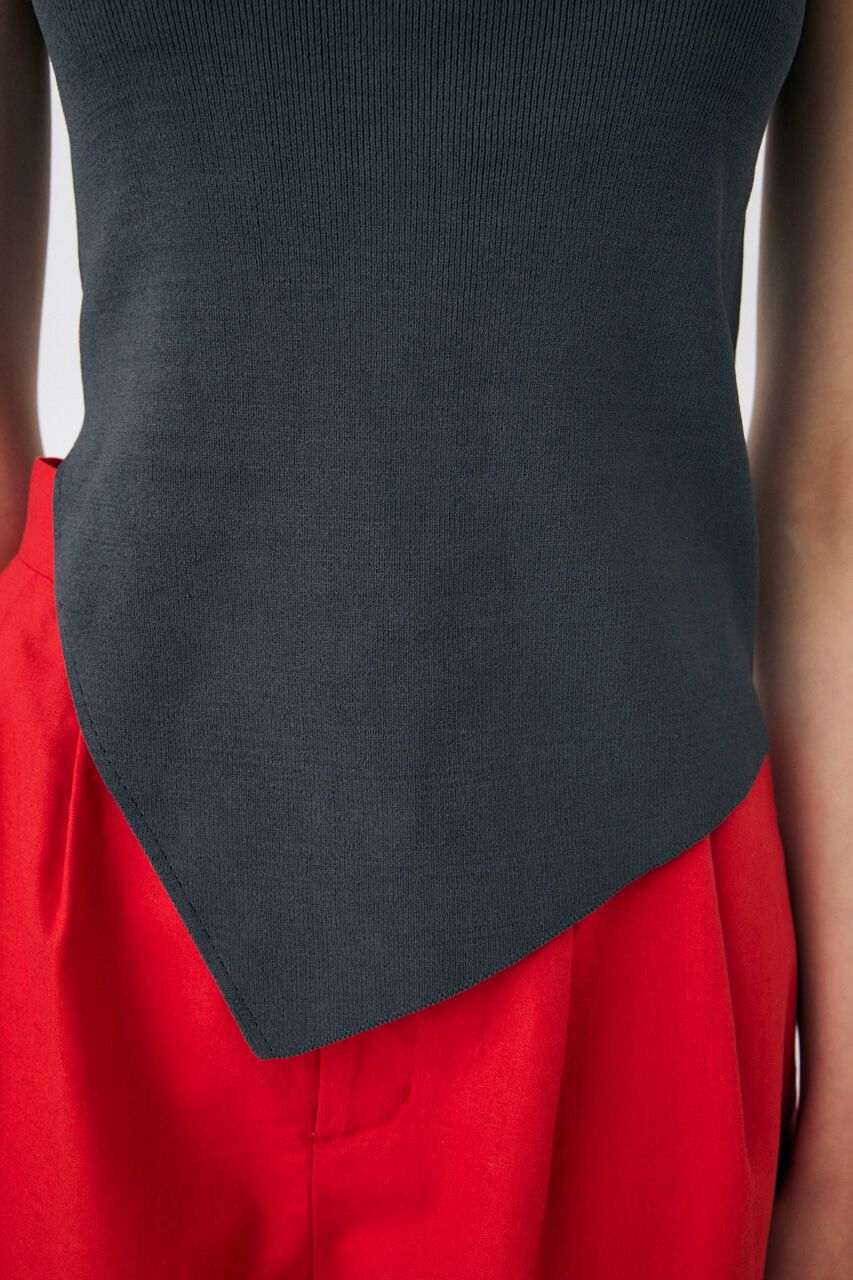 MOUSSY「ASYMMETRY HEM KNIT タンクトップ」|タンクトップ|