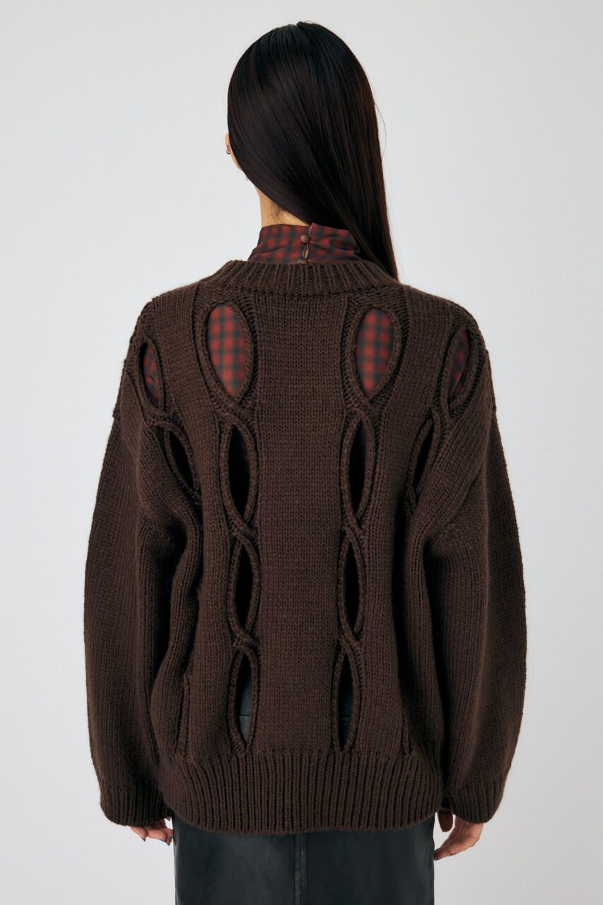 MOUSSY「CUT OUT DESIGN ニット」|ニット・セーター|