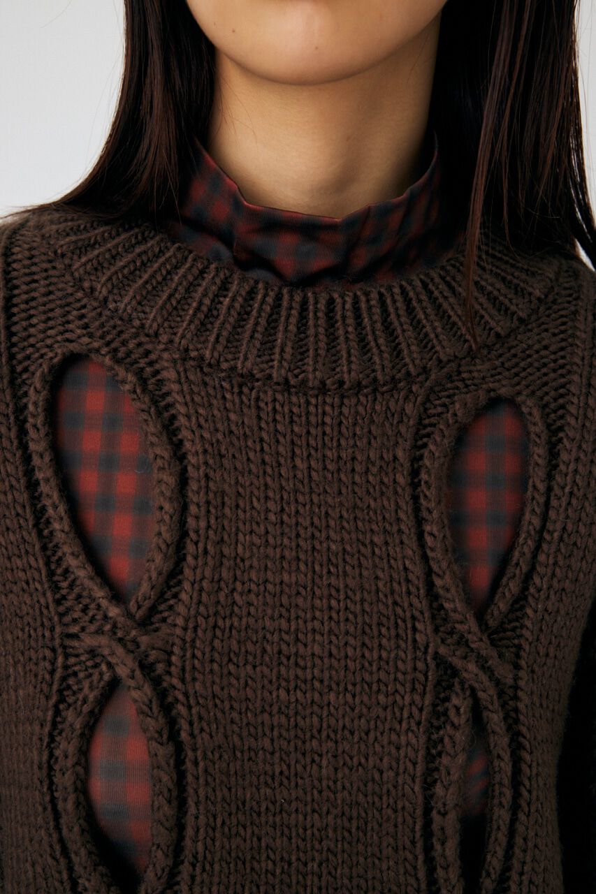 MOUSSY「CUT OUT DESIGN ニット」|ニット・セーター|