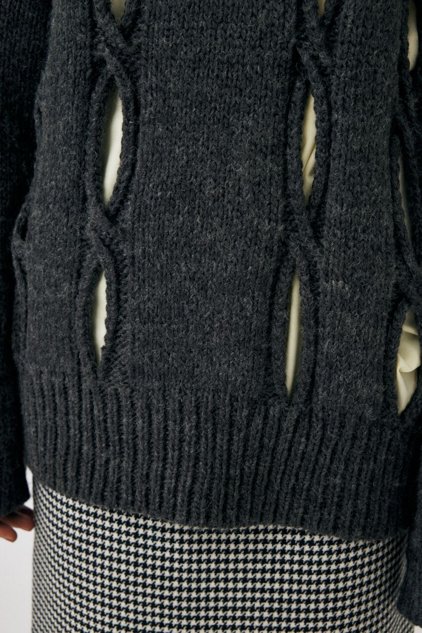 MOUSSY「CUT OUT DESIGN ニット」|ニット・セーター|