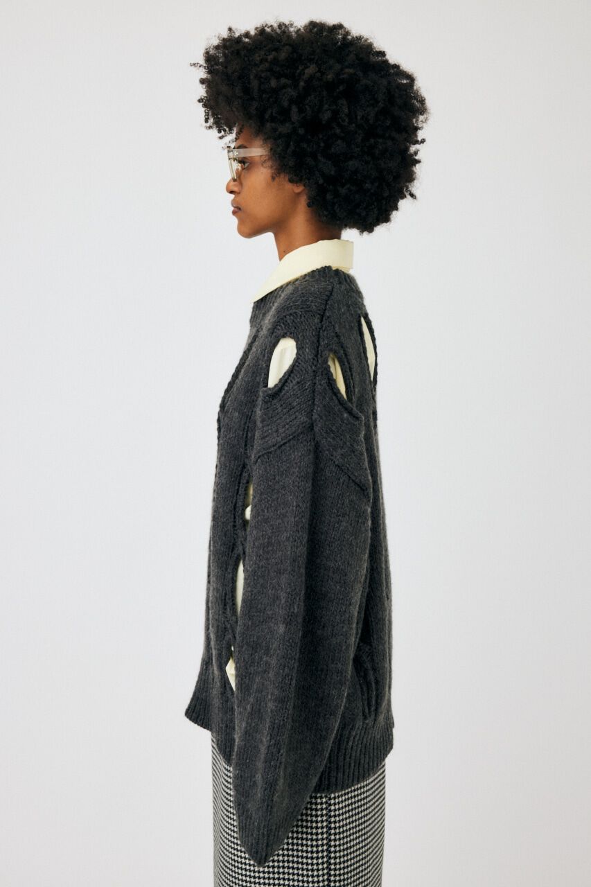 MOUSSY「CUT OUT DESIGN ニット」|ニット・セーター|