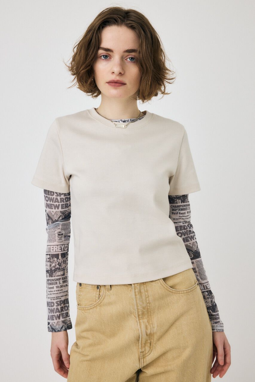MOUSSY「SUVIN GIZA BASIC Tシャツ」|Tシャツ・カットソー|L/BEG1