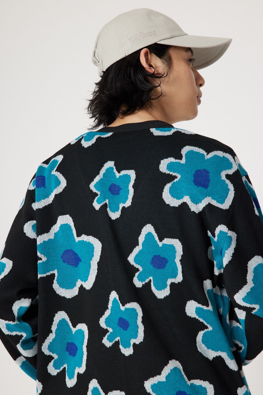 RODEO CROWNS「フラワージャガードニットカーディガン」|カーディガン|