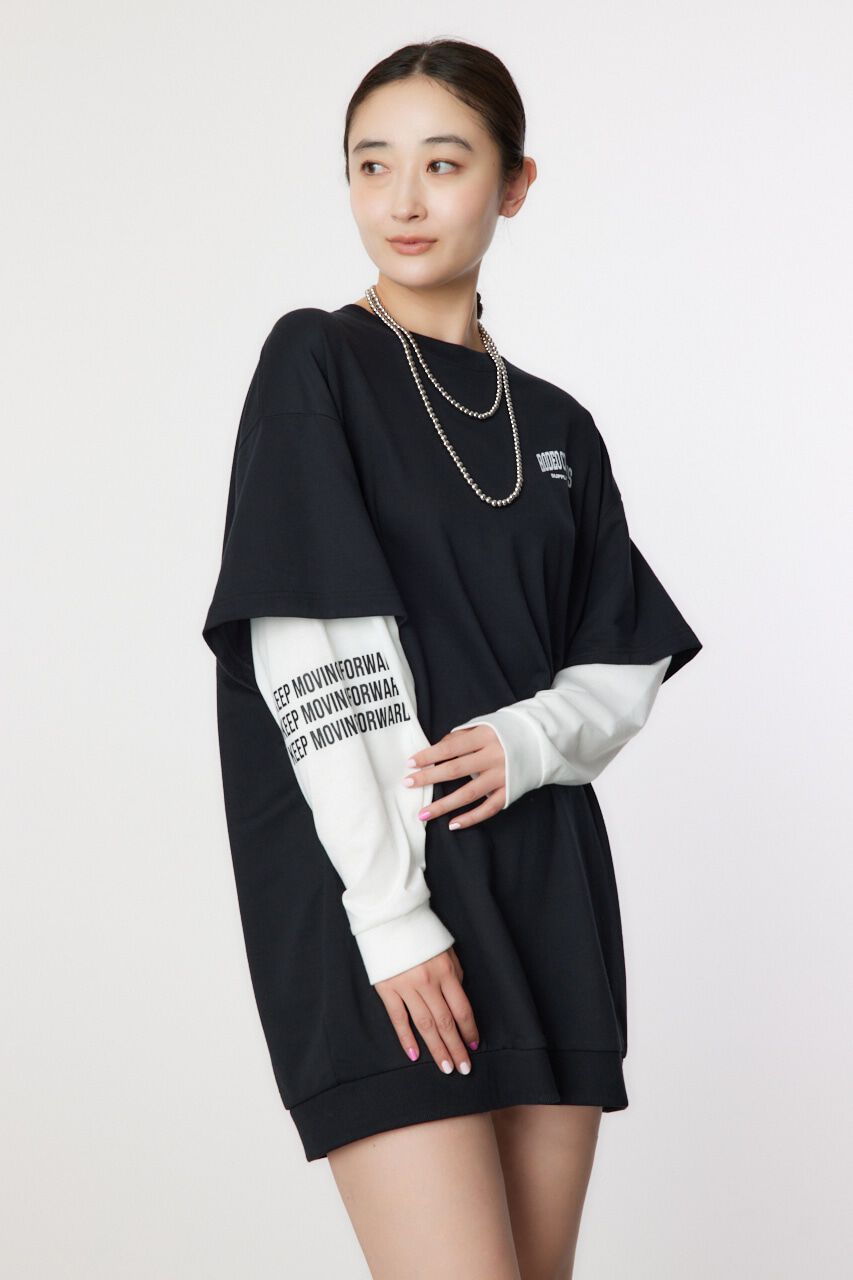 RODEO CROWNS「フェイクレイヤードスウェットワンピース」|ワンピース|