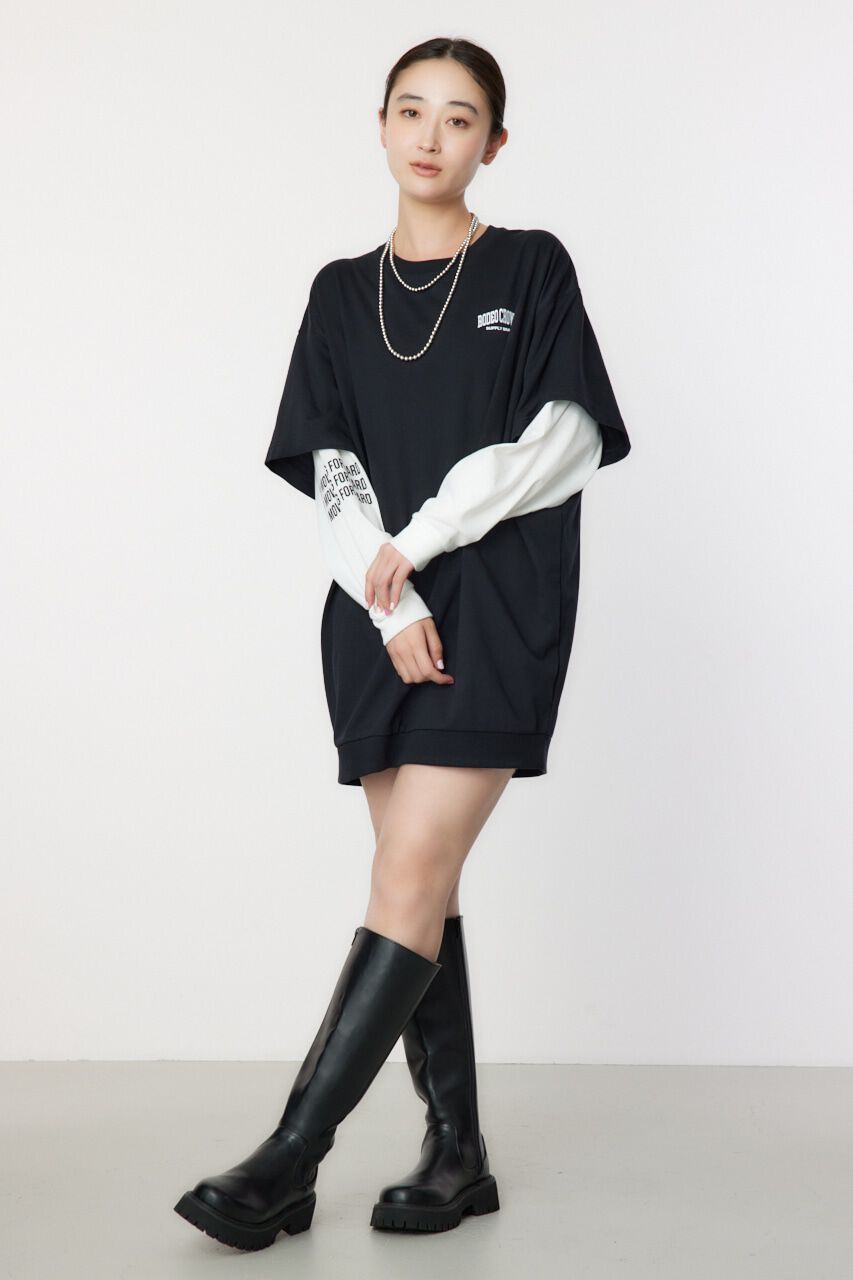 RODEO CROWNS「フェイクレイヤードスウェットワンピース」|ワンピース|