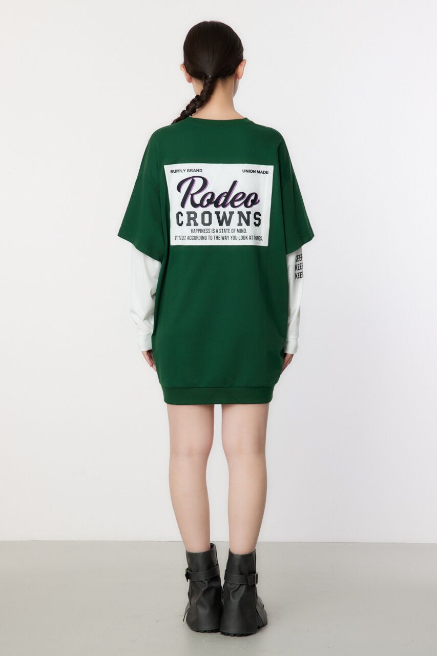 RODEO CROWNS「フェイクレイヤードスウェットワンピース」|ワンピース|