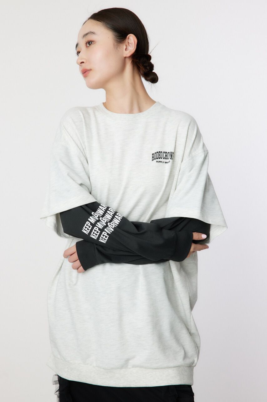 RODEO CROWNS「フェイクレイヤードスウェットワンピース」|ワンピース|