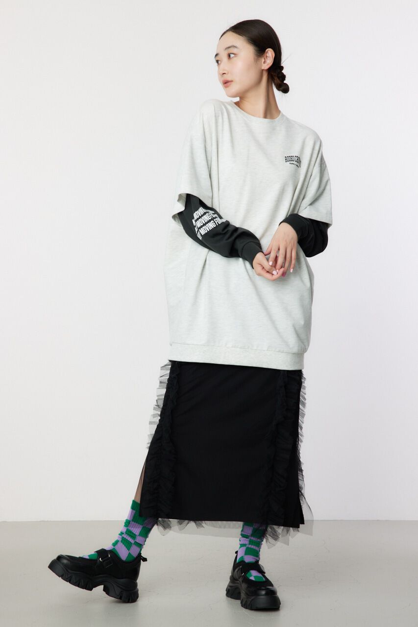 RODEO CROWNS「フェイクレイヤードスウェットワンピース」|ワンピース|