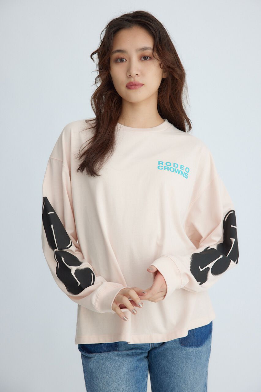 RODEO CROWNS「Balloon LOGO ロングスリーブTシャツ」|Tシャツ・カットソー|L/PNK1