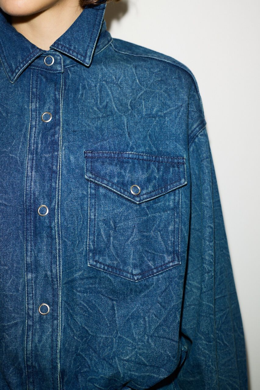 SLY「WRINKLE DENIM SH-BE」|シャツ・ブラウス|