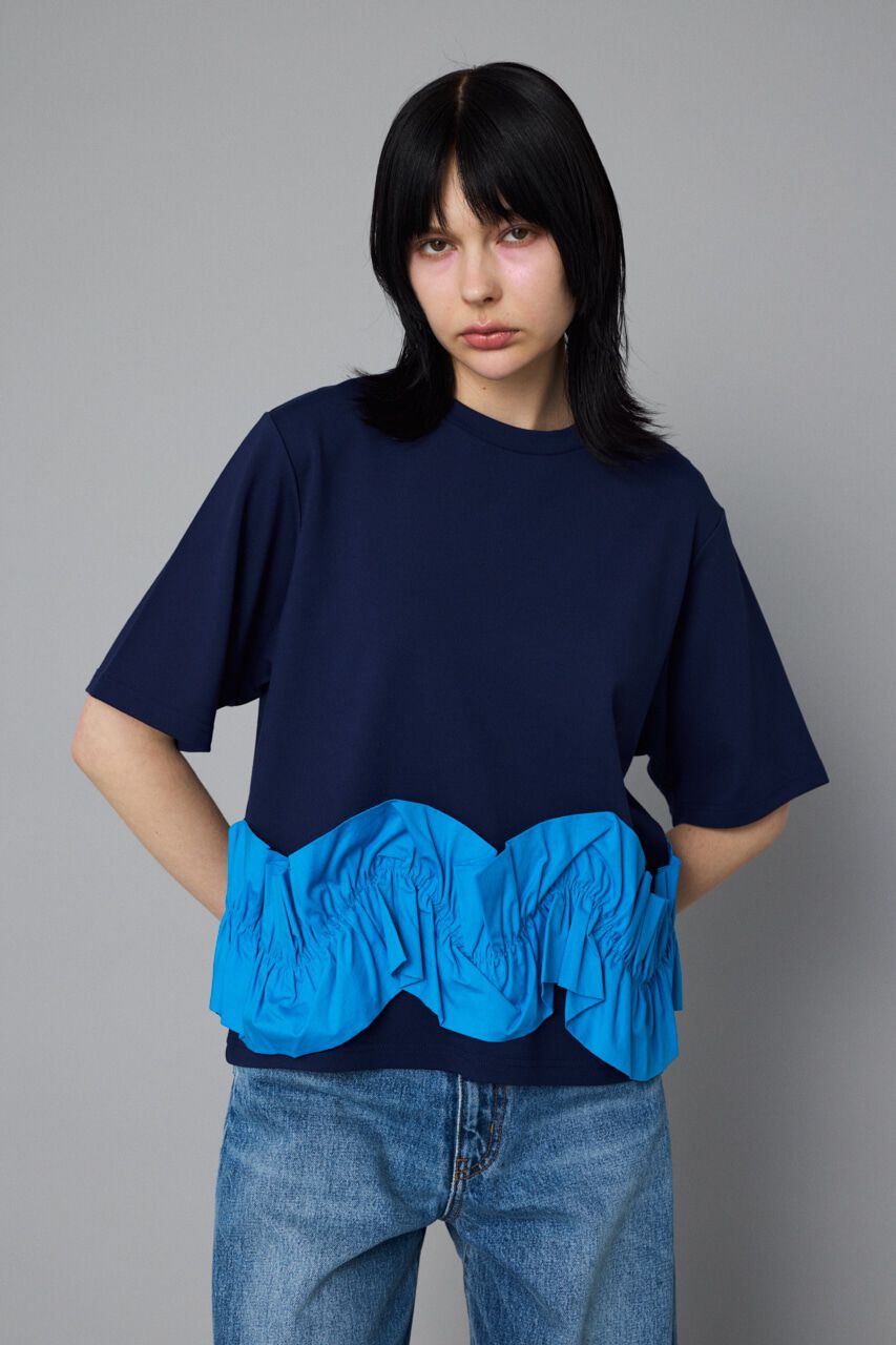 HeRIN.CYE「Attachment hem tops」|Tシャツ・カットソー|NVY