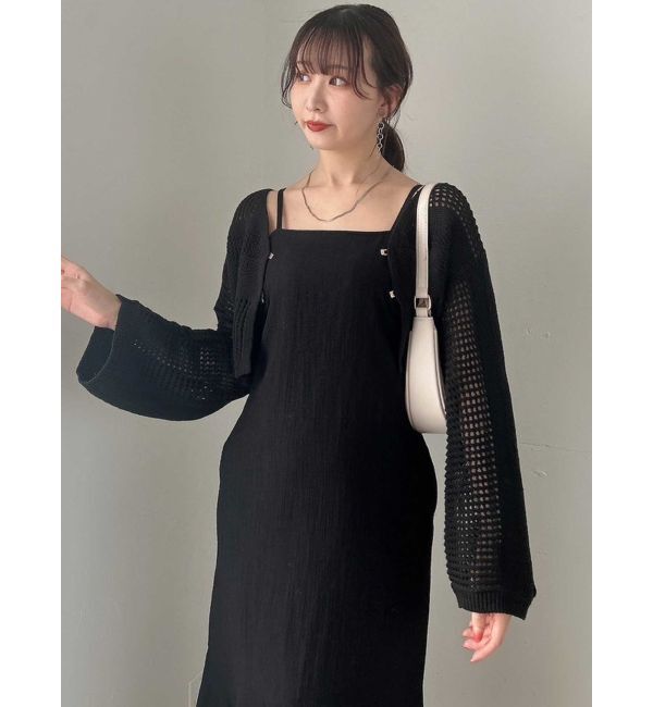 dazzlin「ホックデザインニットカーデ」|カーディガン|