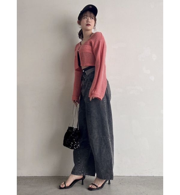 dazzlin「ホックデザインニットカーデ」|カーディガン|