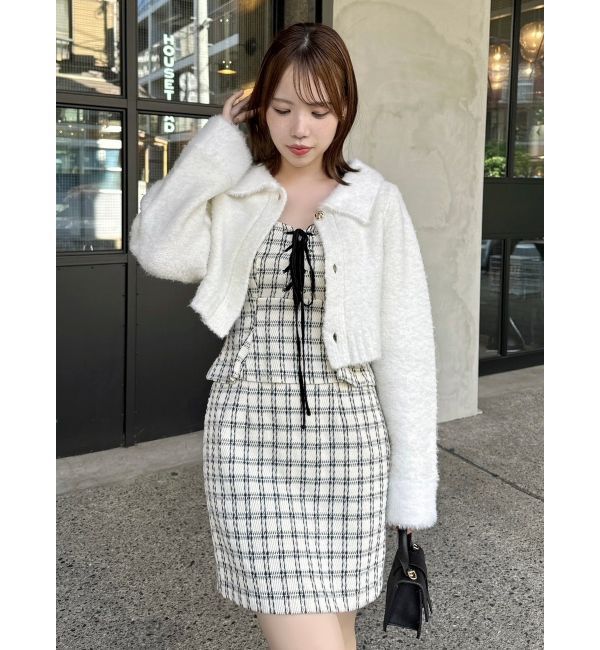 dazzlin「ラペルデザインショートカーディガン」|カーディガン|