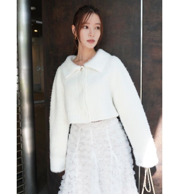 dazzlin「ラペルデザインショートカーディガン」|カーディガン|