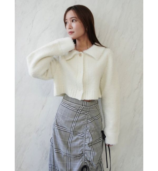 dazzlin「ラペルデザインショートカーディガン」|カーディガン|