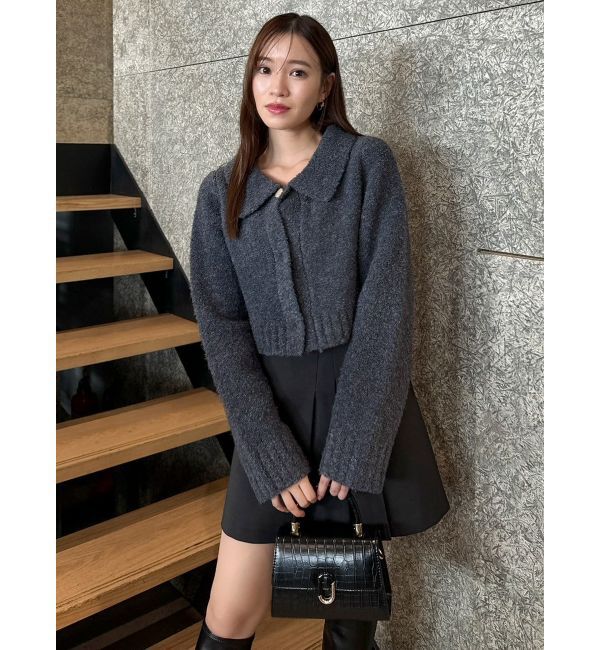 dazzlin「ラペルデザインショートカーディガン」|カーディガン|