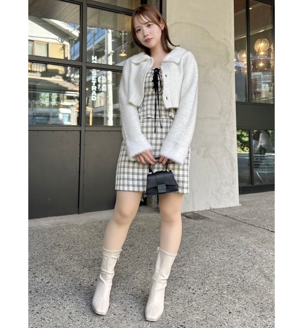 dazzlin「ラペルデザインショートカーディガン」|カーディガン|