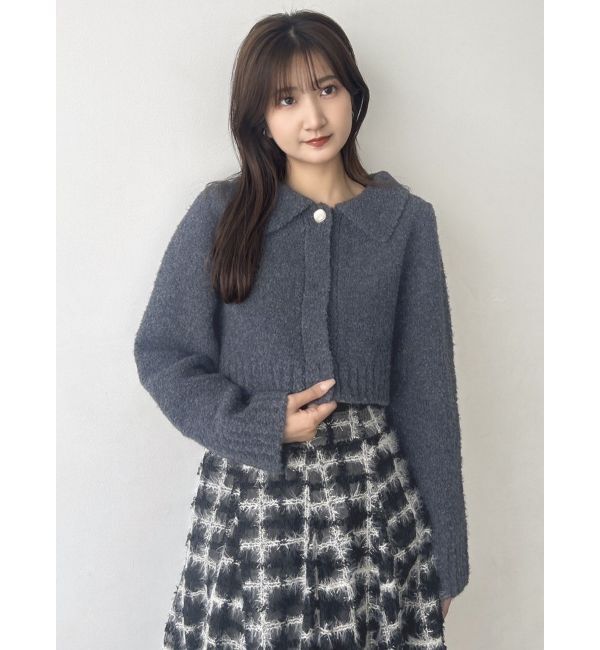dazzlin「ラペルデザインショートカーディガン」|カーディガン|