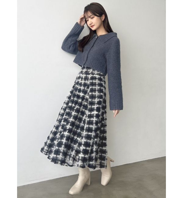 dazzlin「ラペルデザインショートカーディガン」|カーディガン|