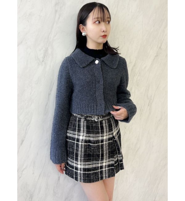 dazzlin「ラペルデザインショートカーディガン」|カーディガン|