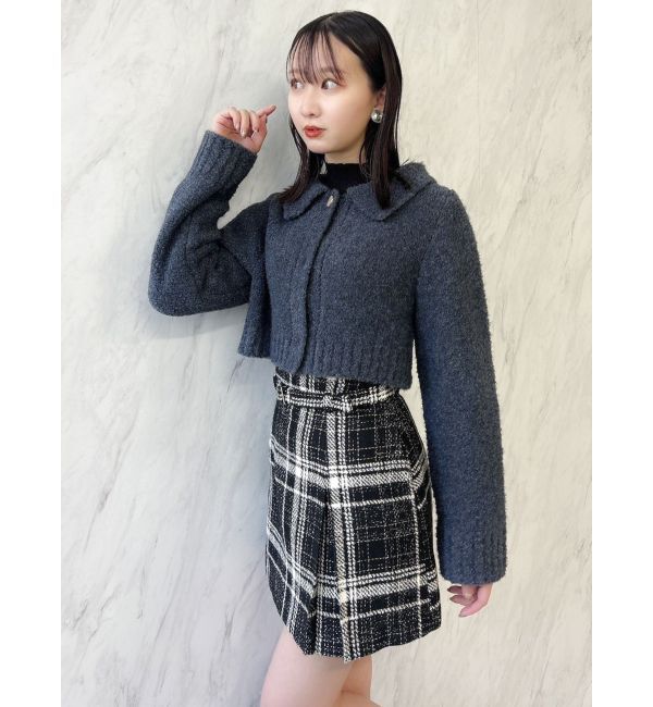 dazzlin「ラペルデザインショートカーディガン」|カーディガン|