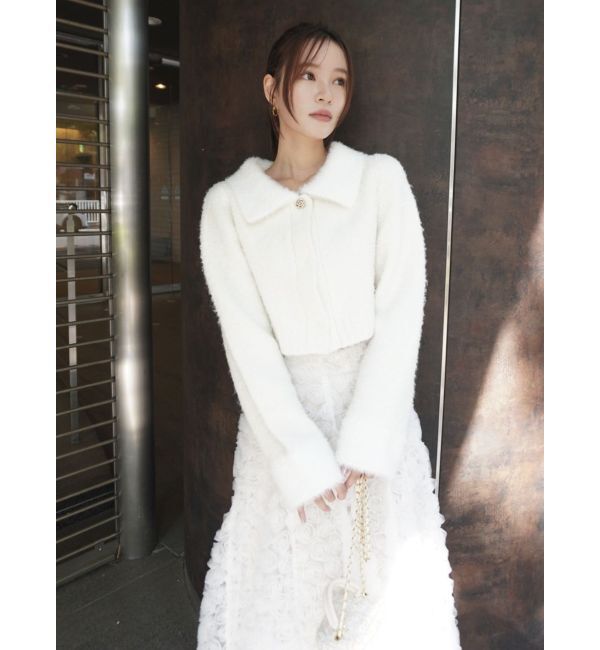 dazzlin「ラペルデザインショートカーディガン」|カーディガン|