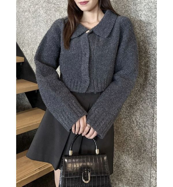 dazzlin「ラペルデザインショートカーディガン」|カーディガン|