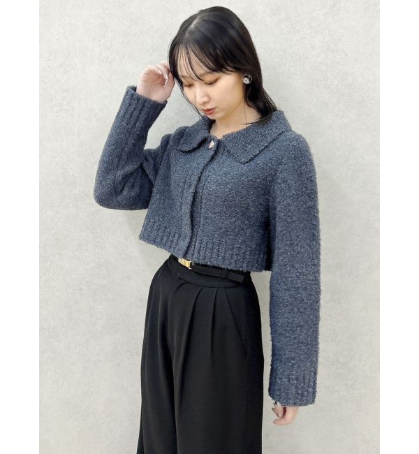 dazzlin「ラペルデザインショートカーディガン」|カーディガン|