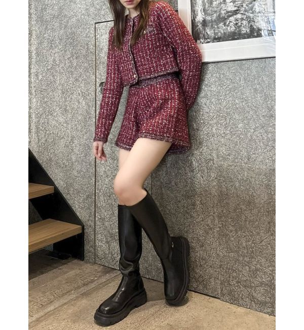 dazzlin「【SETUP】ツイードライクニットパンツ※セットアップ対応」|その他|