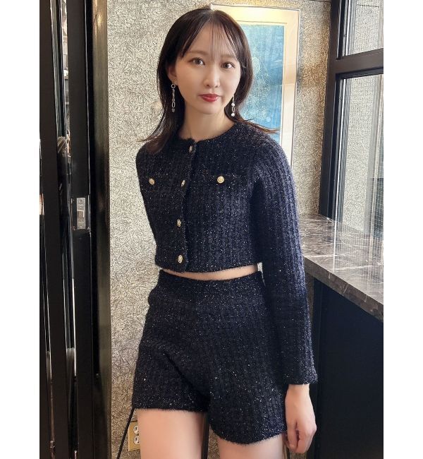 dazzlin「【SETUP】ツイードライクニットパンツ※セットアップ対応」|その他|