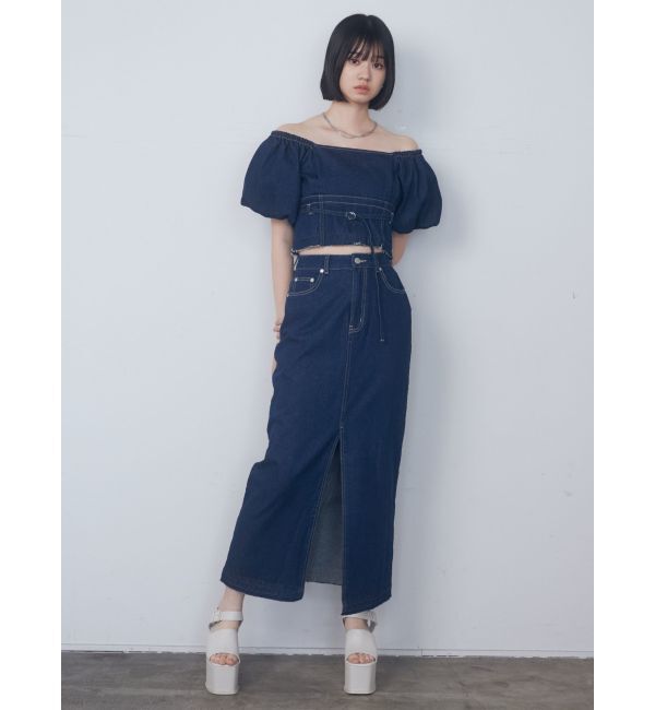 EMODA「デニムオフショルダートップ」|Tシャツ・カットソー|