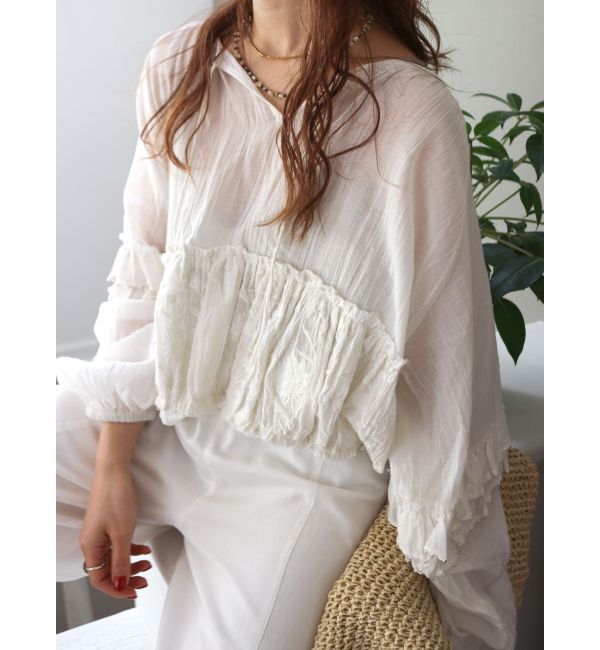 Ungrid「ビーズデザインスリーブボリュームブラウス」|シャツ・ブラウス|