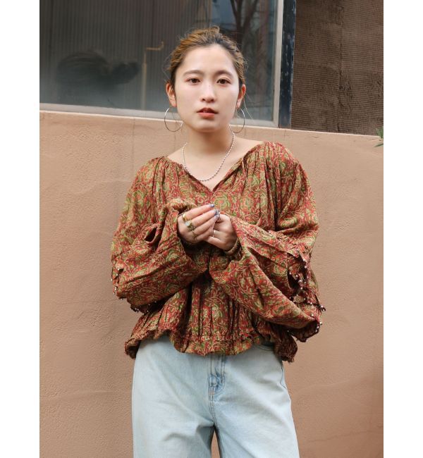 Ungrid「ビーズデザインスリーブボリュームブラウス」|シャツ・ブラウス|