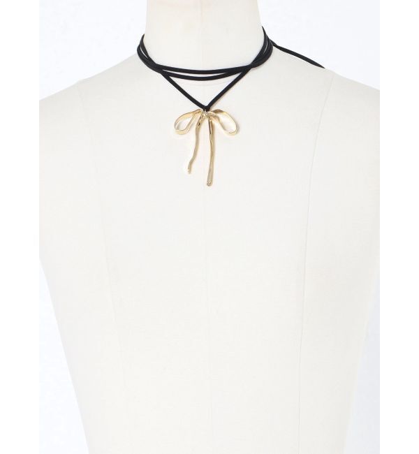 LAGUNAMOON「メタルリボンチョーカー」|ネックレス|