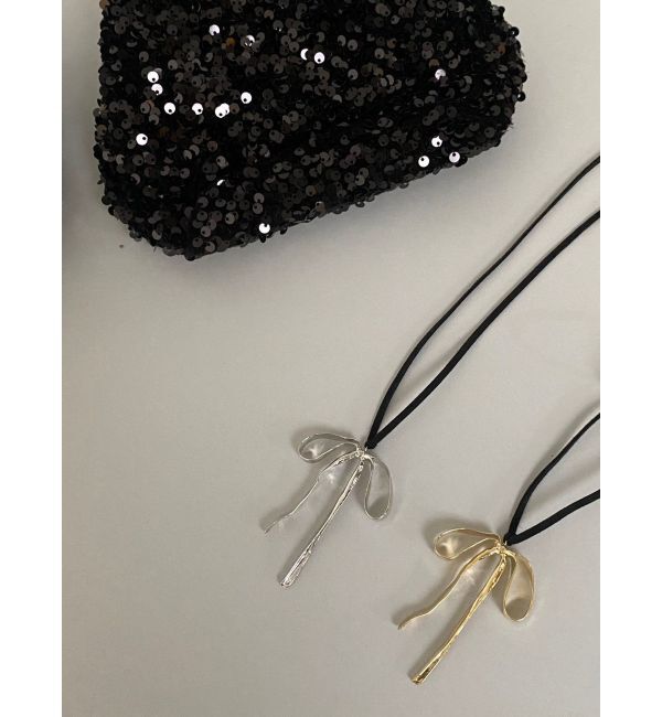 LAGUNAMOON「メタルリボンチョーカー」|ネックレス|