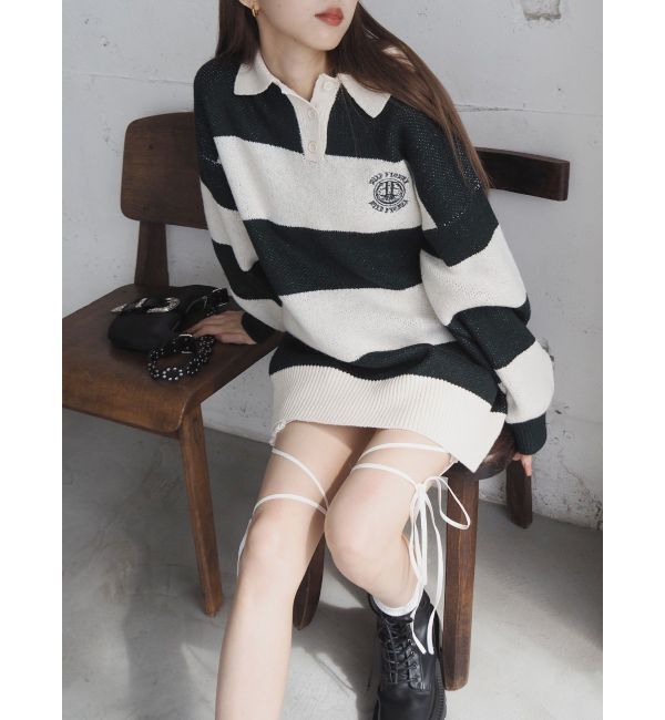 EVRIS「ワンポイントラガーニットトップス」|ニット・セーター|