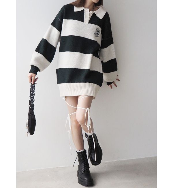 EVRIS「ワンポイントラガーニットトップス」|ニット・セーター|