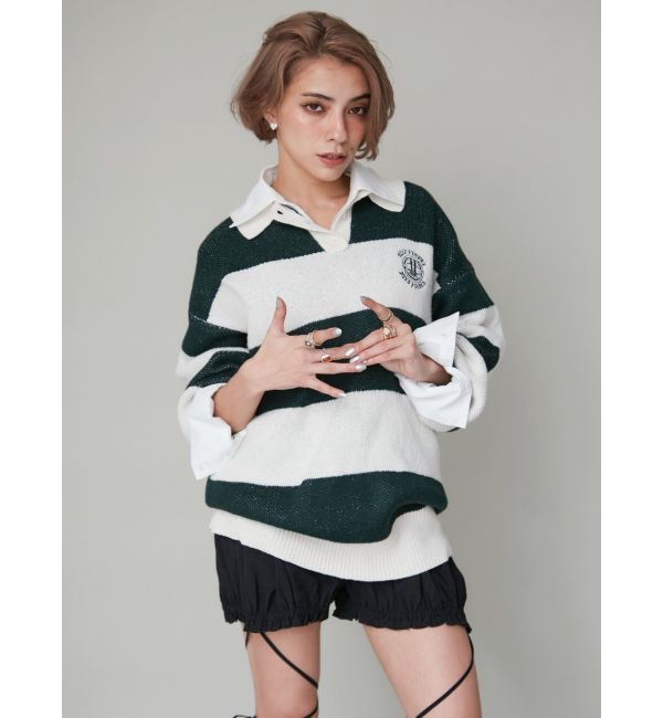 EVRIS「ワンポイントラガーニットトップス」|ニット・セーター|