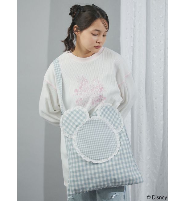 merry jenny「MICKEY / フリルギンガムトート」|トートバッグ|