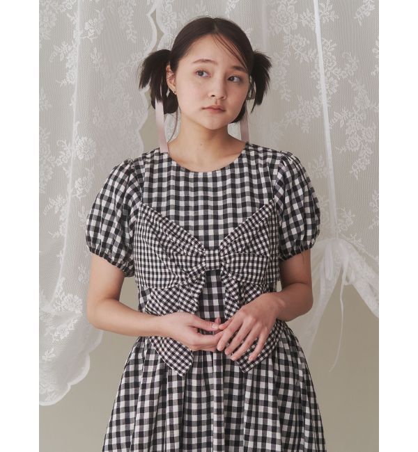 merry jenny「ギンガムリボンワンピース」|ワンピース|
