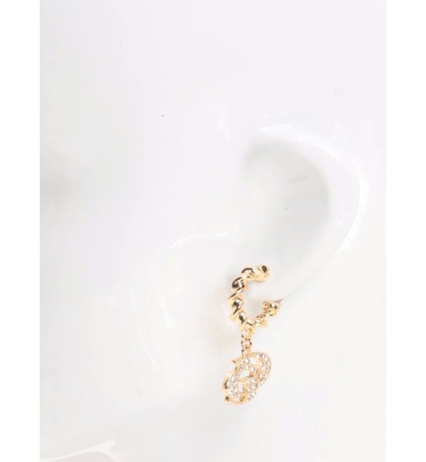 GYDA「JEYSUS GDラインストーンフープピアス」|ピアス|