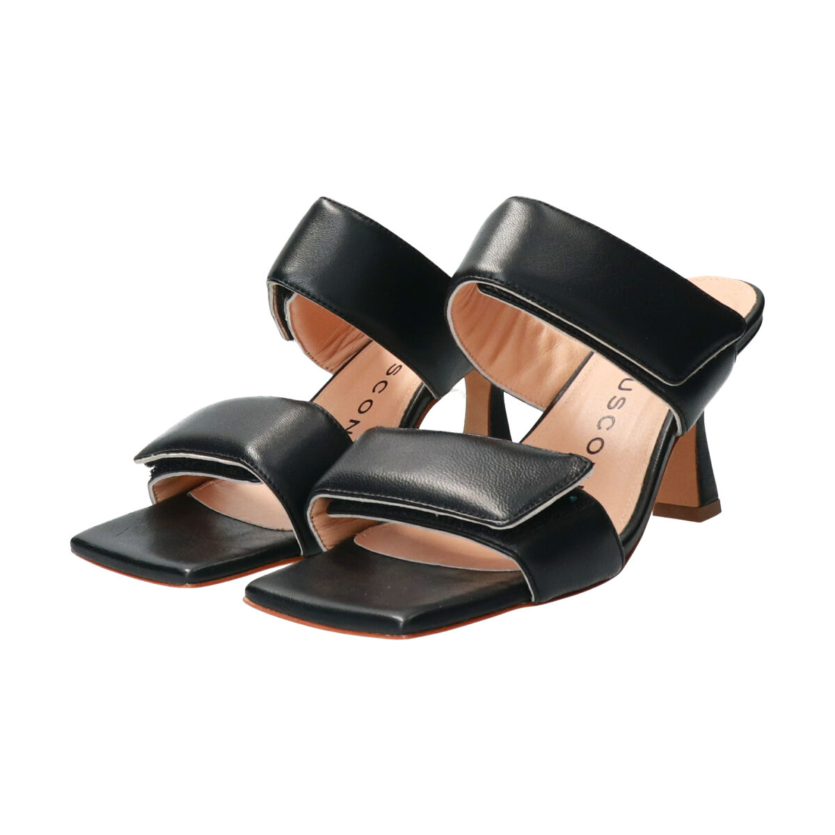 FABIO RUSCONI 「【FABIO RUSCONI】スクエアトウダブルベルトサンダル」|サンダル|BL