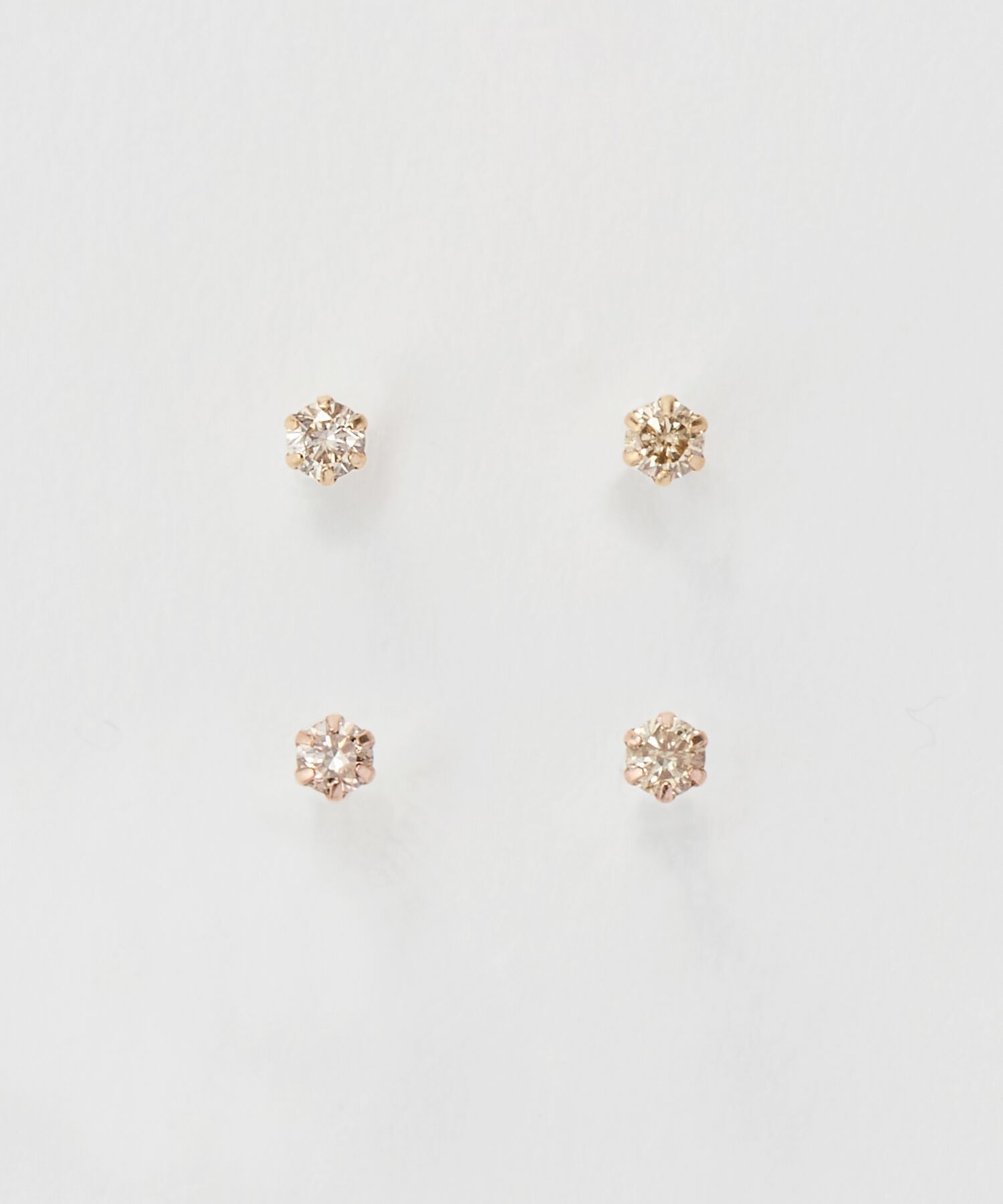 Phoebe「【K10】一粒ダイヤモンドピアス　ゴールド/BOX付き」|ピアス|