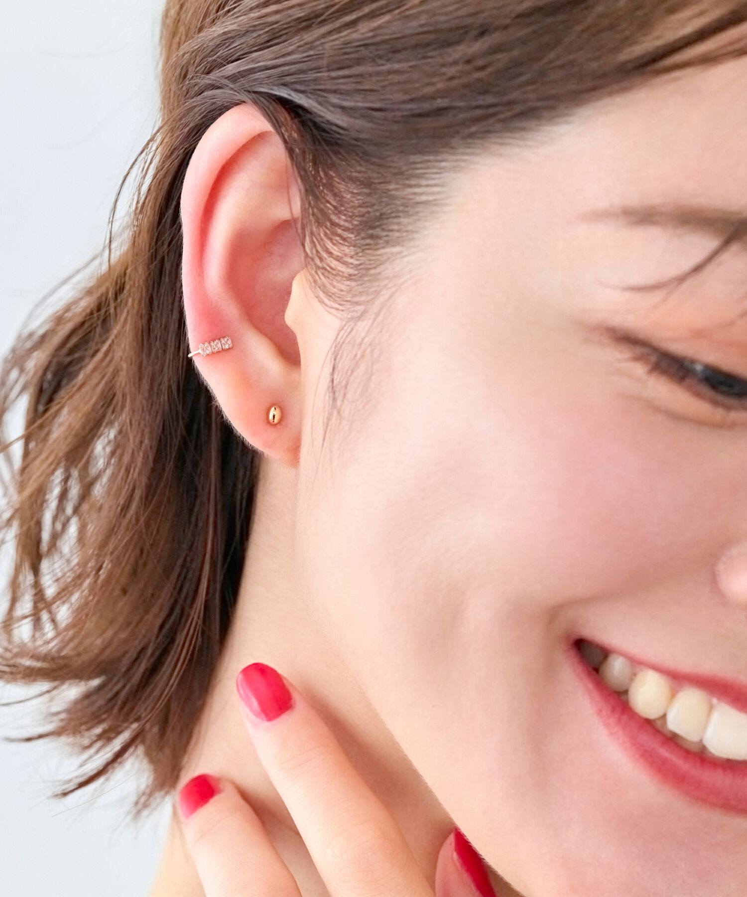 Phoebe「【K10】プチオーバルピアス／BOXつき」|ピアス|