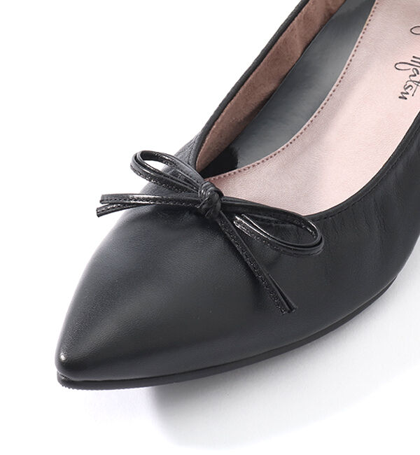 銀座かねまつ「LSBF2111SHPBLK 【防水】【本革】アクアベルスレンダーパンプス」|パンプス|