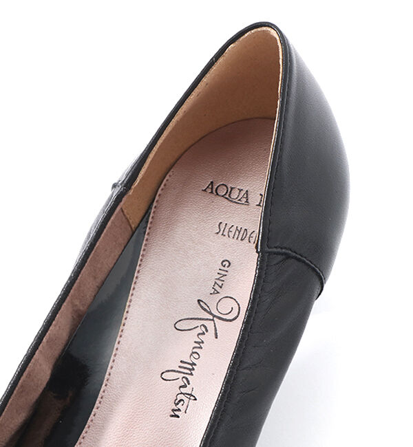 銀座かねまつ「LSBF2111SHPBLK 【防水】【本革】アクアベルスレンダーパンプス」|パンプス|