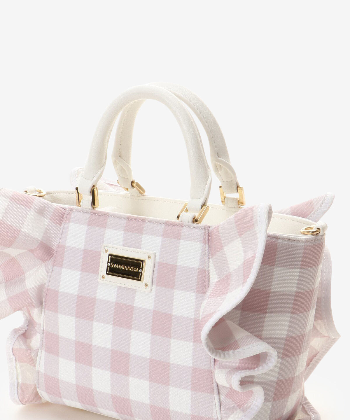 Samantha Vega「チェックフリルハンドバッグ（小）」|ハンドバッグ|