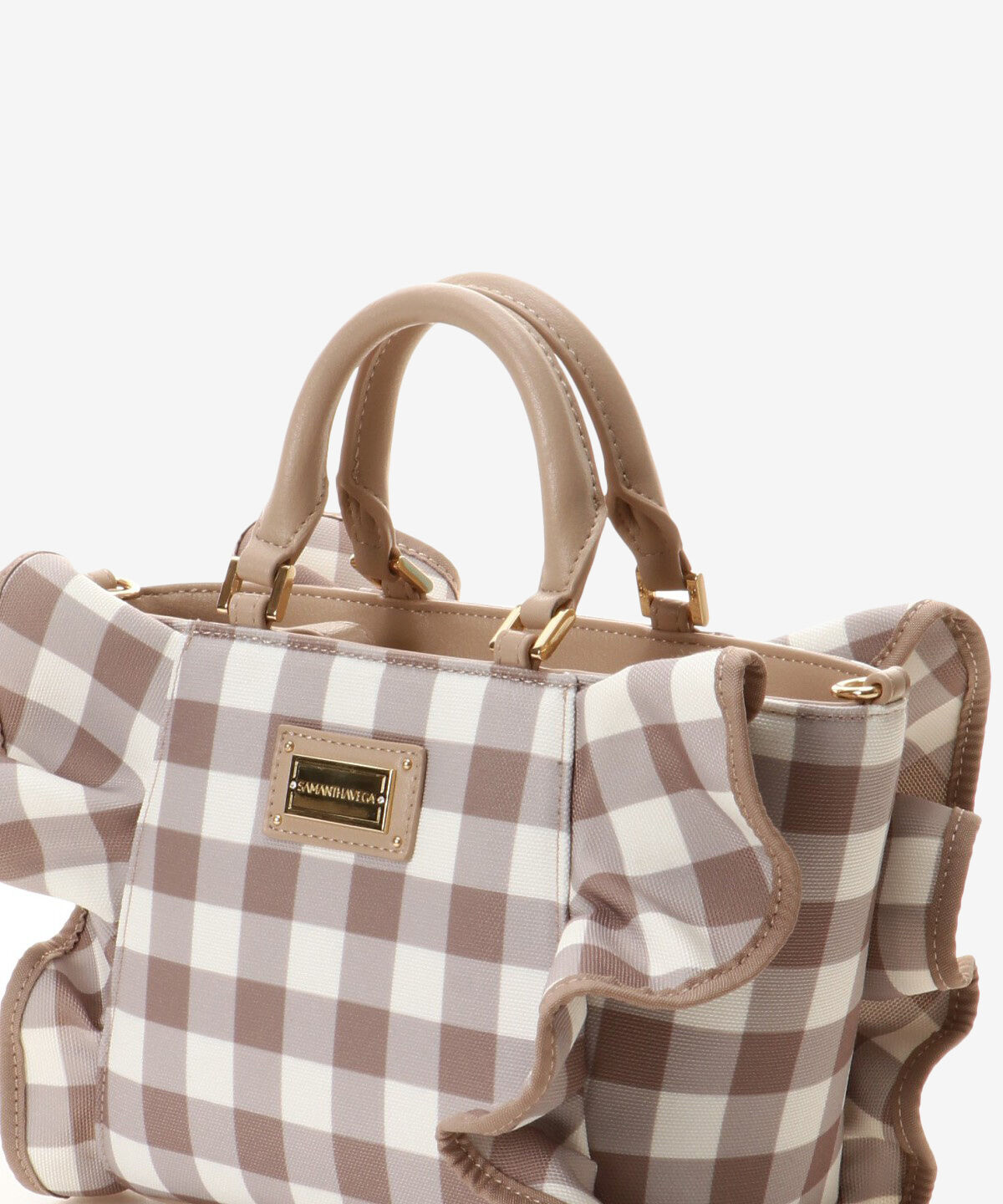 Samantha Vega「チェックフリルハンドバッグ（小）」|ハンドバッグ|
